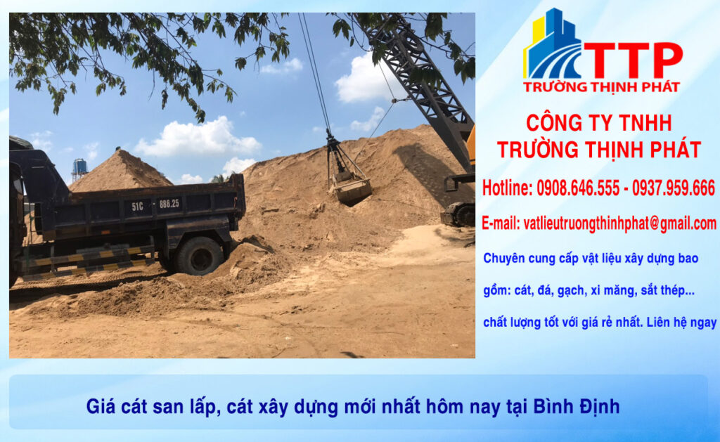 Giá cát san lấp, cát xây dựng mới nhất hôm nay tại Bình Định