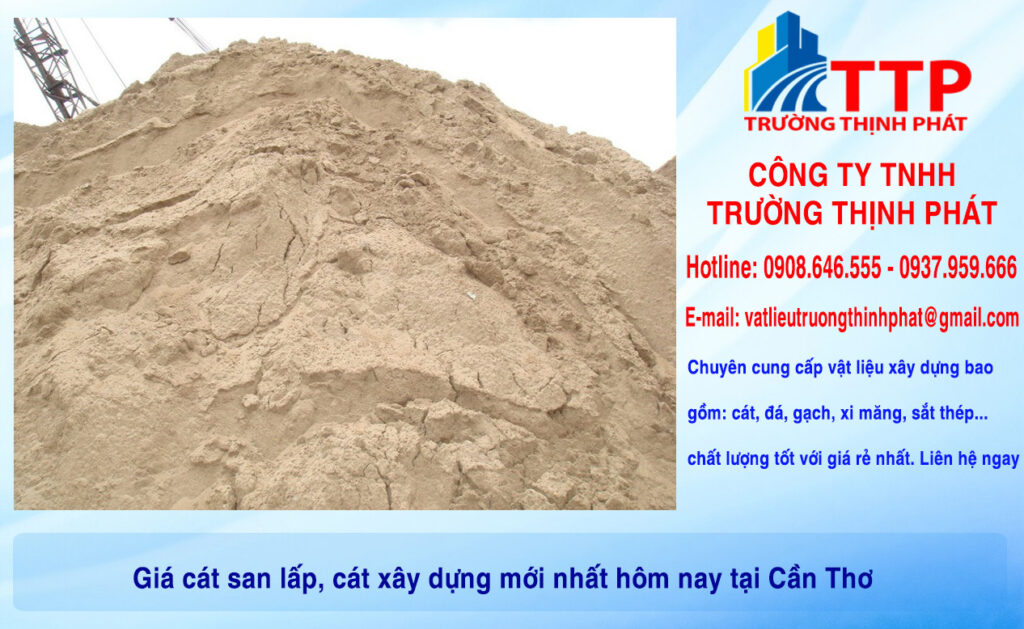 Giá cát san lấp, cát xây dựng mới nhất hôm nay tại Thành phố Cần Thơ