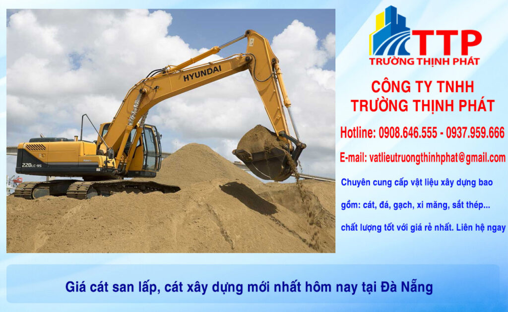 Giá cát san lấp, cát xây dựng mới nhất hôm nay tại Đà Nẵng