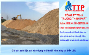 Giá cát san lấp, cát xây dựng mới nhất hôm nay tại Đắk Lắk