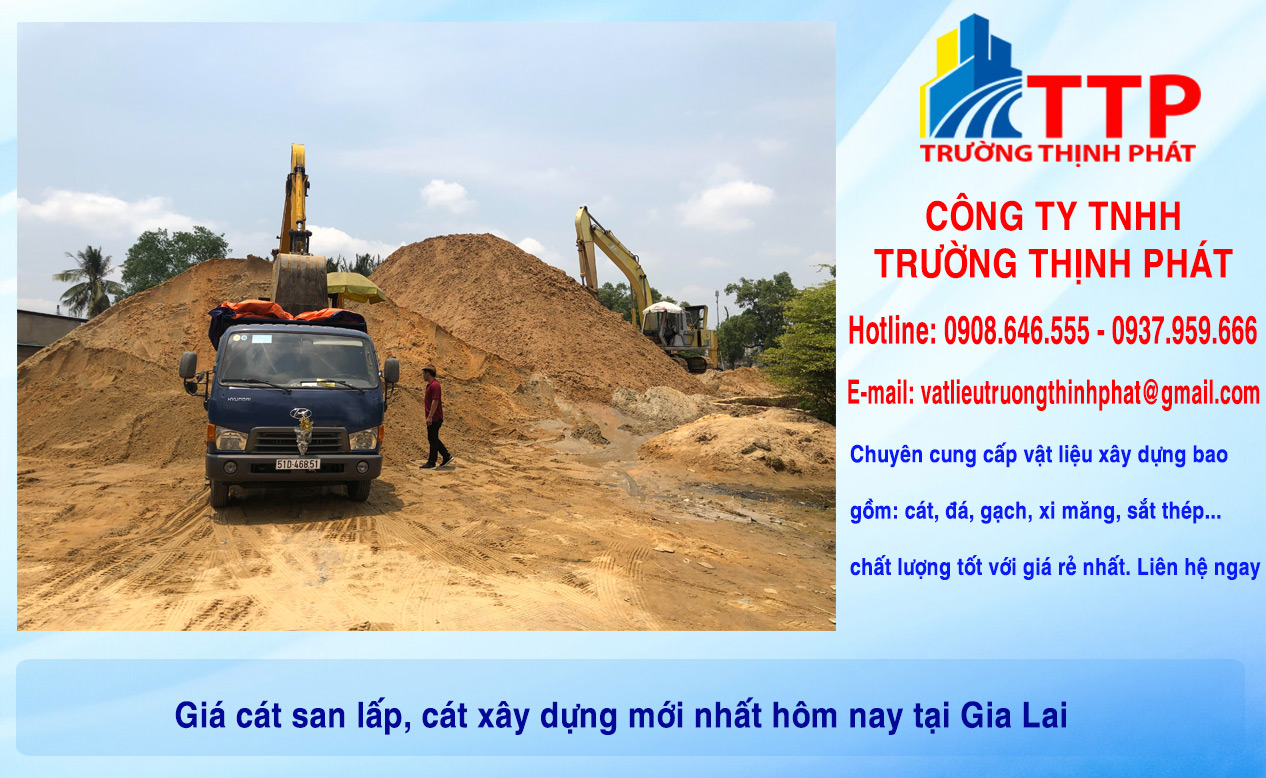 Giá cát san lấp, cát xây dựng mới nhất hôm nay tại Gia Lai