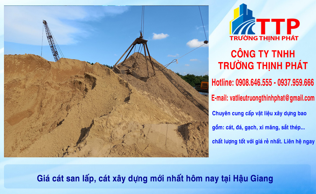 Giá cát san lấp, cát xây dựng mới nhất hôm nay tại Hậu Giang