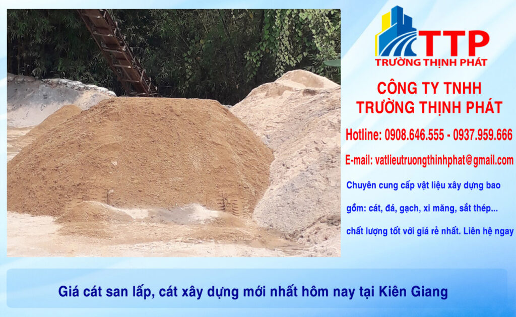 Giá cát san lấp, cát xây dựng mới nhất hôm nay tại Kiên Giang