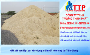 Giá cát san lấp, cát xây dựng mới nhất hôm nay tại Tiền Giang
