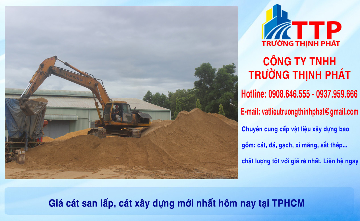 Giá cát san lấp, cát xây dựng mới nhất hôm nay tại Thành phố Hồ Chí Minh