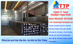 Bảng báo giá thép hộp đen, mạ kẽm tại Sóc Trăng