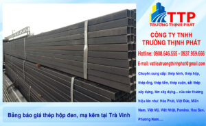 Bảng báo giá thép hộp đen, mạ kẽm tại Trà Vinh