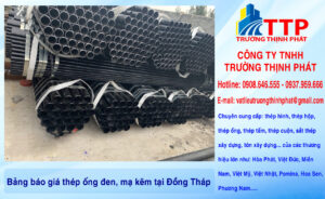 Bảng báo giá thép ống đen, mạ kẽm tại Đồng Tháp