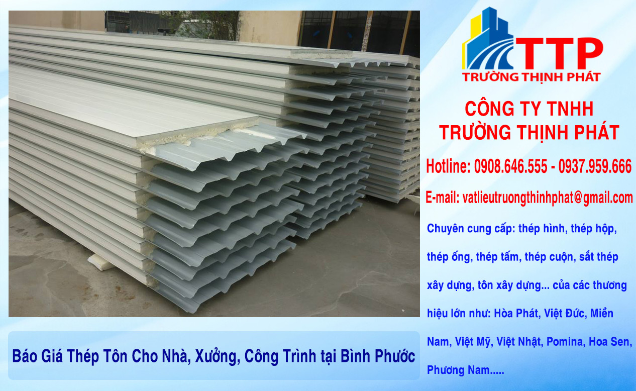 Báo Giá Thép Tôn Cho Nhà, Xưởng, Công Trình tại Bình Phước
