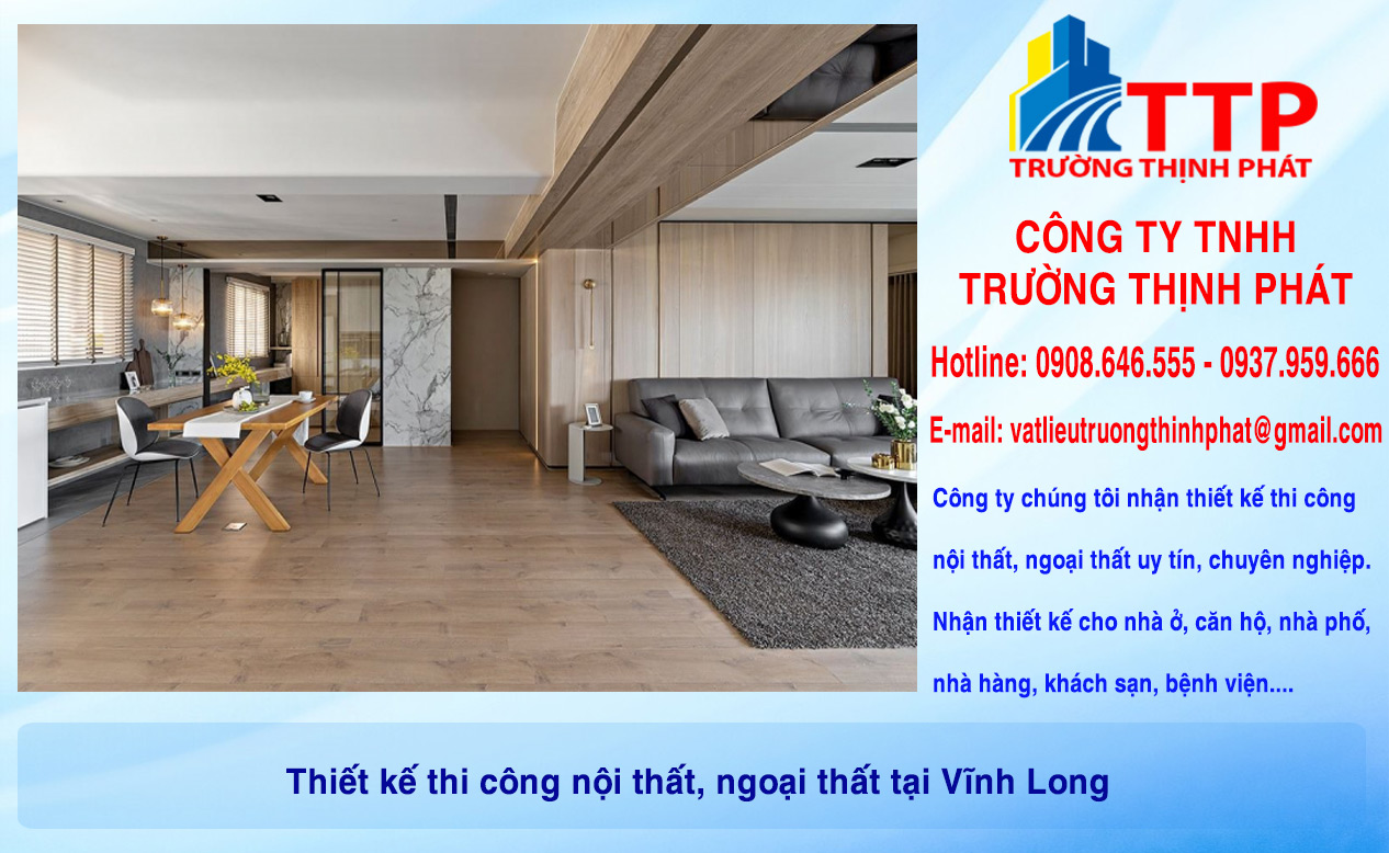 Thiết kế thi công nội thất, ngoại thất tại Vĩnh Long