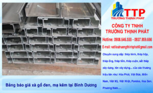Bảng báo giá xà gồ đen, mạ kẽm tại Bình Dương