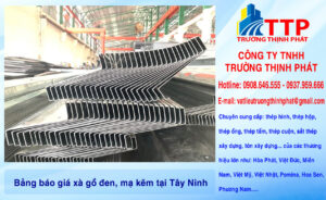 Bảng báo giá xà gồ đen, mạ kẽm tại Tây Ninh