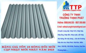 Bảng Giá Tôn 10 Sóng Đôi Mới Cập Nhật Mới Nhất Năm 2023