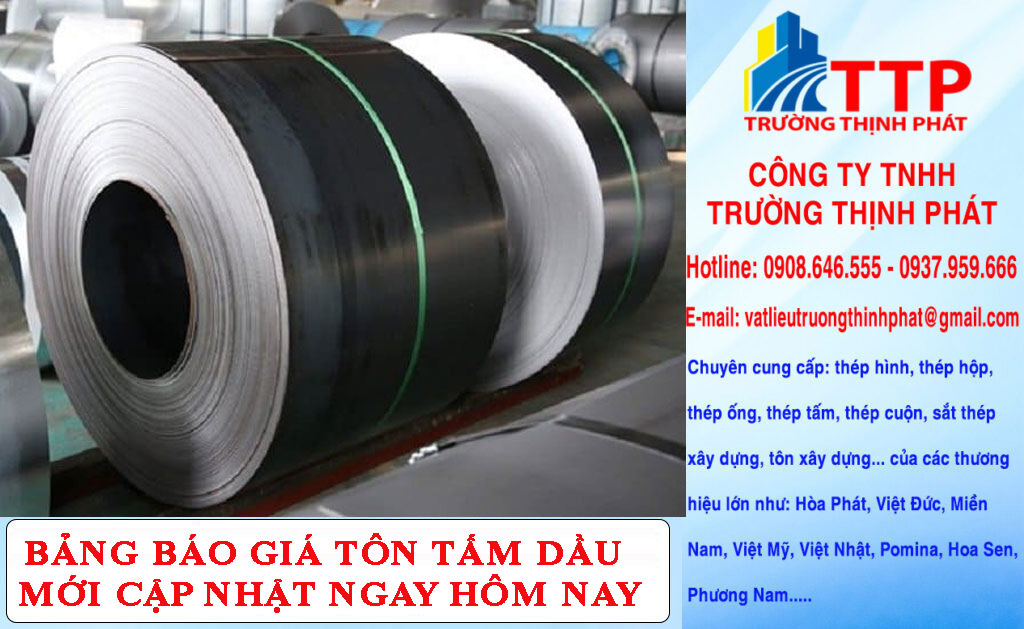 Bảng báo giá tôn tấm dầu mới cập nhật ngay hôm nay