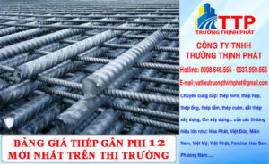 Bảng giá thép gân phi 12 mới nhất trên thị trường hôm nay