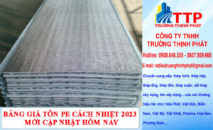 Bảng giá tôn PE cách nhiệt 2023 mới cập nhật hôm nay