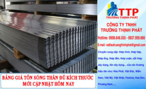 Bảng giá tôn Sóng Thần đủ kích thước mới cập nhật hôm nay