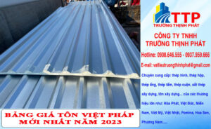 Bảng giá tôn Việt Pháp mới nhất