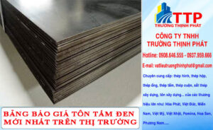 Bảng giá tôn tấm đen mới cập nhật ngay hôm nay