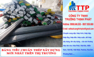 Bảng tiêu chuẩn thép xây dựng mới nhất trên thị trường