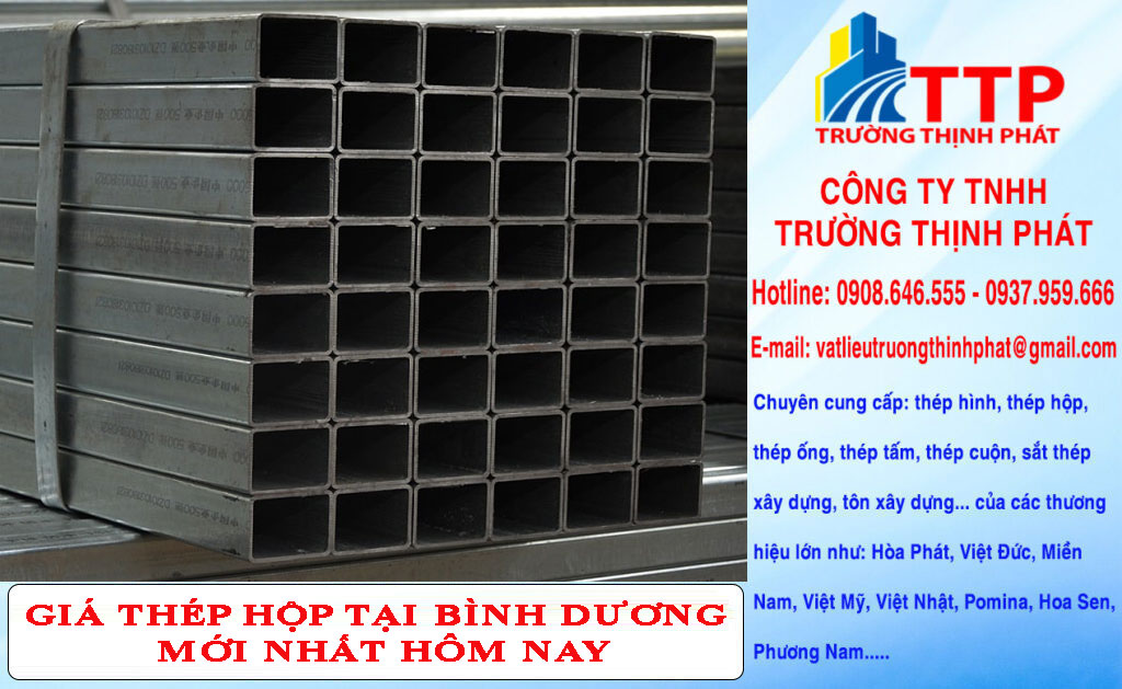 Giá thép hộp tại Bình Dương mới nhất hôm nay