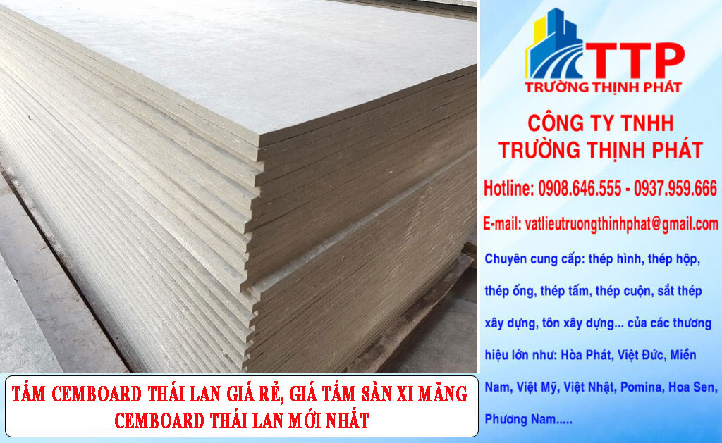 Tấm Cemboard Thái Lan Giá Rẻ, Giá Tấm Sàn Xi Măng Cemboard Thái Lan Mới Nhất