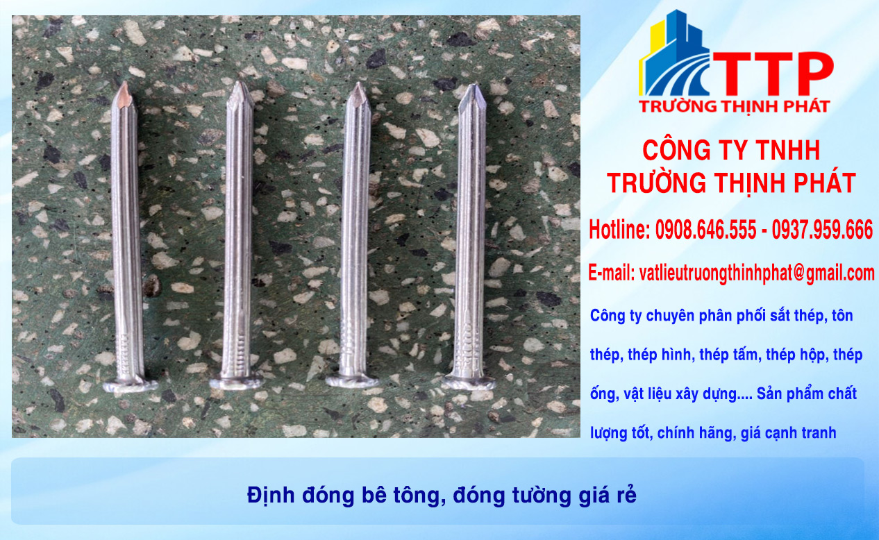 Định đóng bê tông, đóng tường giá rẻ