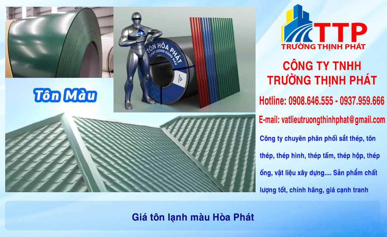 Giá tôn lạnh màu Hòa Phát