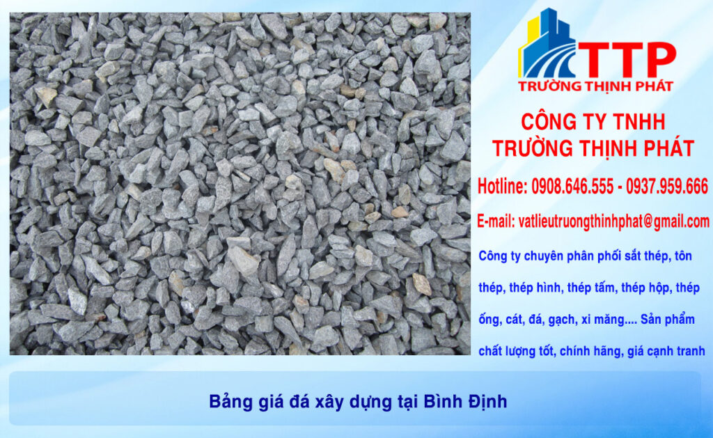 Bảng giá đá xây dựng tại Bình Định